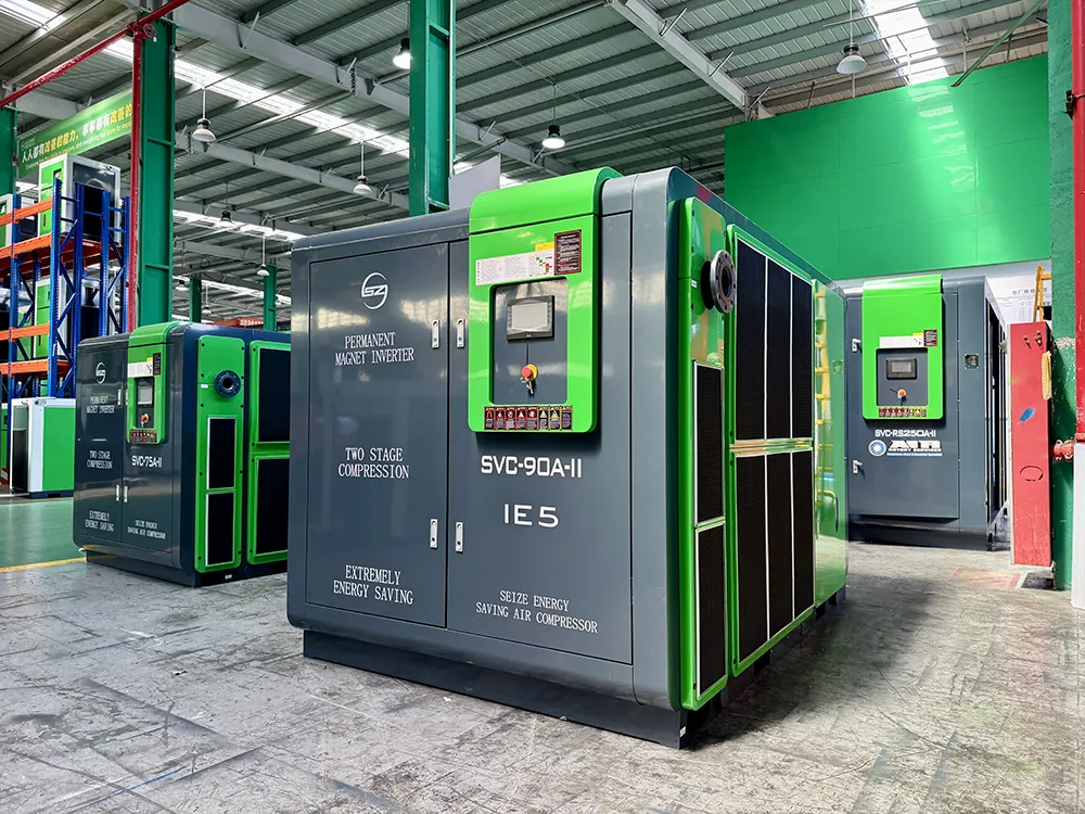 Textile Industry Pm Vsd Two Stage Screw Air Compressor